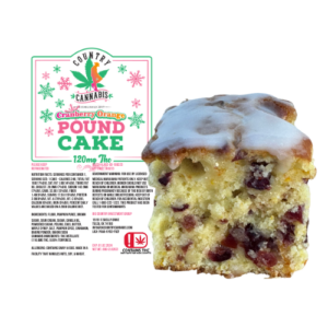 Cranberry Orange Pound Cake - 120mg THC Infused Cake
